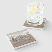 Old Crow Manor Steinuntersetzer (Seitenansicht)