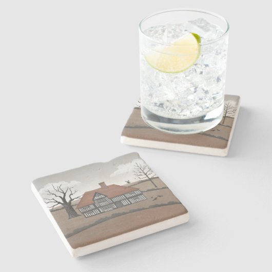 Old Crow Manor Steinuntersetzer (Seitenansicht)