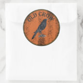 Old Crow - Old Geezer Runder Aufkleber (Tasche)