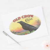 Old Crow Ovaler Aufkleber (Umschlag)