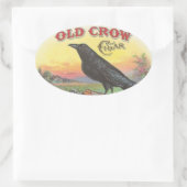 Old Crow Ovaler Aufkleber (Tasche)