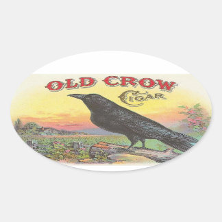 Old Crow Ovaler Aufkleber