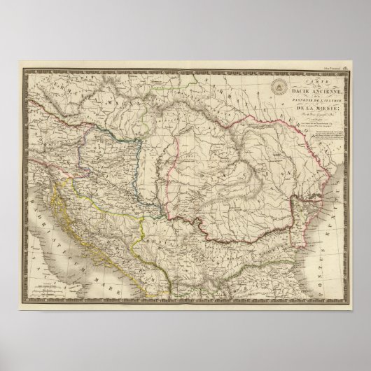 Old Dacia, Pannonia, Illyria, Moesia Poster (Vorne)