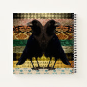 Old Damask Crows SpiralNotebook Notizblock (Rückseite)