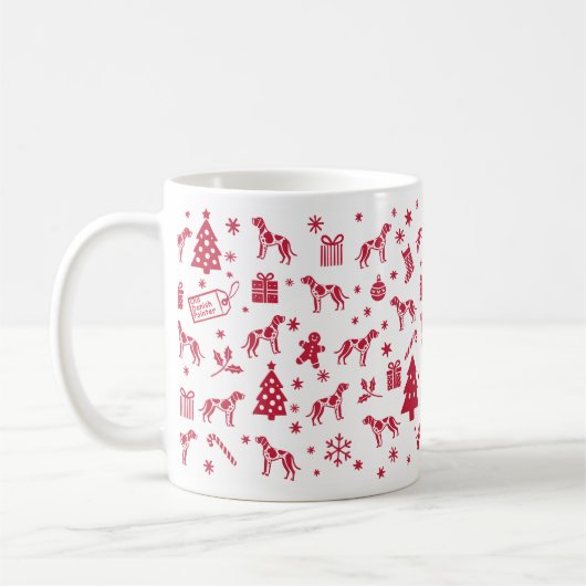 Old Danish Pointer Christmas Design Kaffeetasse (Links)