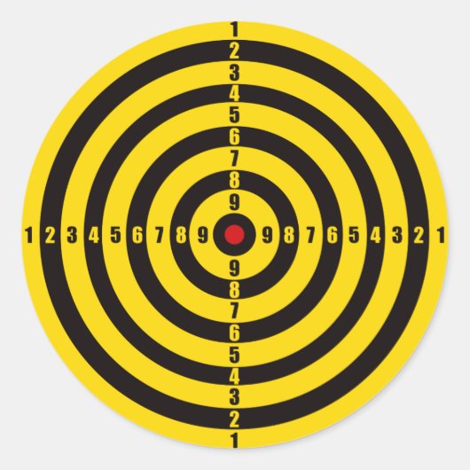 Old_Dart_Board Runder Aufkleber (Vorderseite)