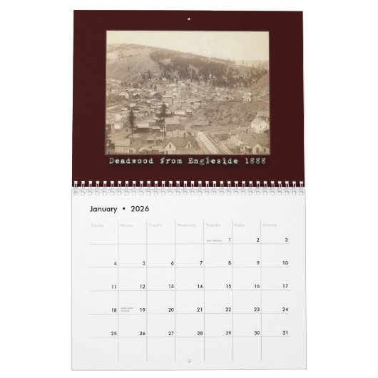 Old Deadwood 12 Month Calendar Kalender (Jan 2026)