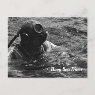 Old Deep Sea Diving Helm Postkarte