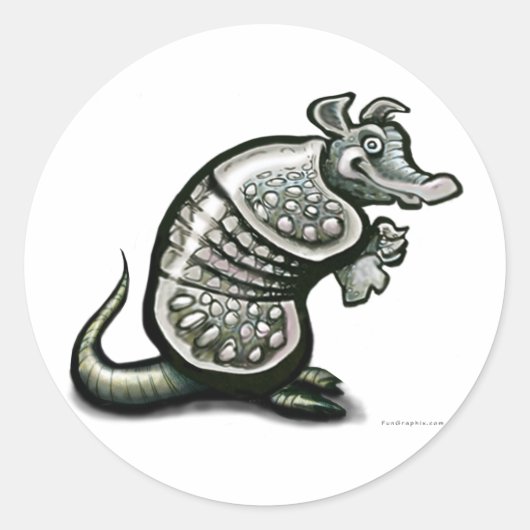 Old Dillo Runder Aufkleber (Vorderseite)