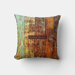 Old Dock planks Throw Pillow Kissen