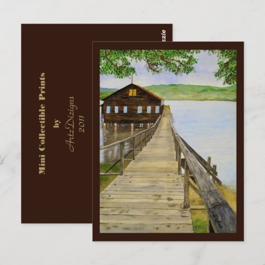 Old Dock/Point Reyes, CA - Mini-Sammlerstücke Postkarte (Vorne/Hinten)