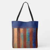 Old Dock Treasures Tote Bag. Rusty metal. Tasche (Rückseite)