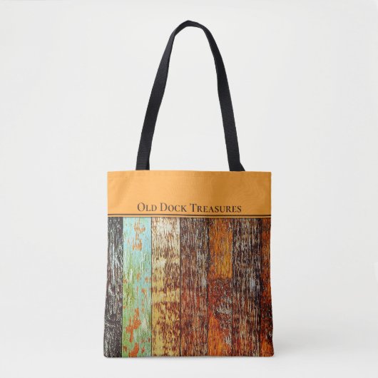Old Dock Treasures Tote Bag. Sea-worn style. Tasche (Vorderseite)
