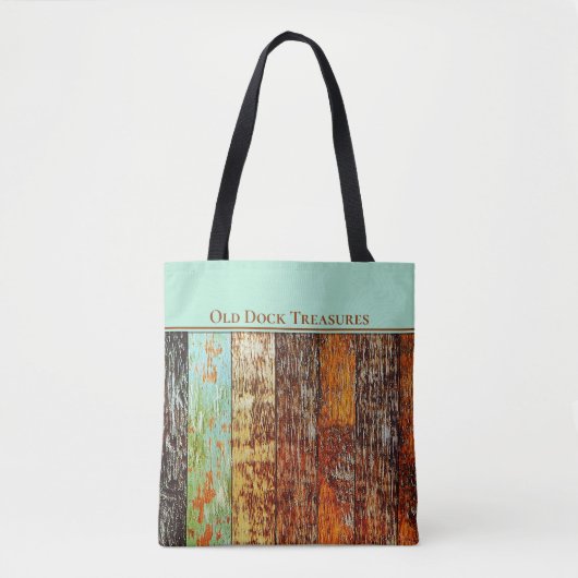 Old Dock Treasures Tote Bag. Sea-worn style. Tasche (Vorderseite)