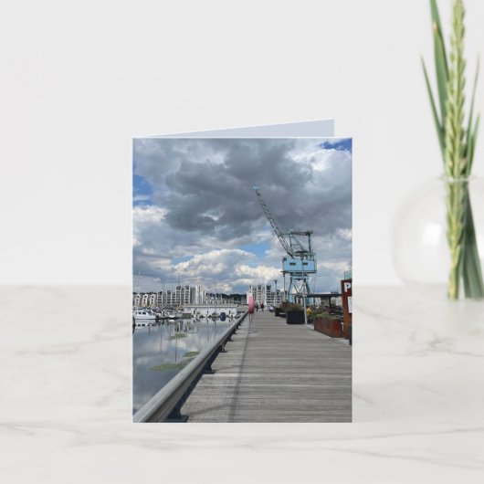 Old Dockside Crane Karte (Vorderseite)