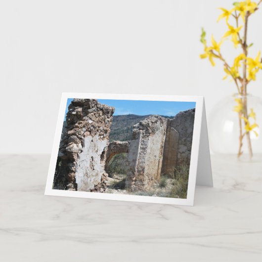 Old Domeño Castle, Valencia, Spanien, Spanien Karte (Gelbe Blume)