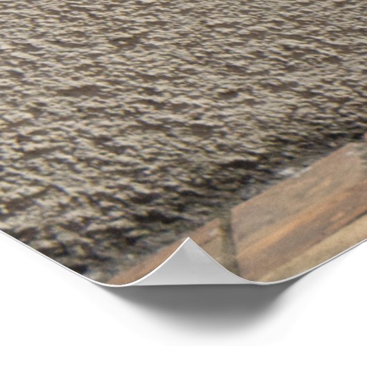 Old Door & Balcony - Rustikale italienische Archit Poster (Ecke)