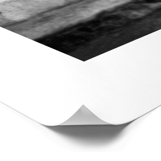 Old Door in Tripoli (B&W) Poster (Ecke)