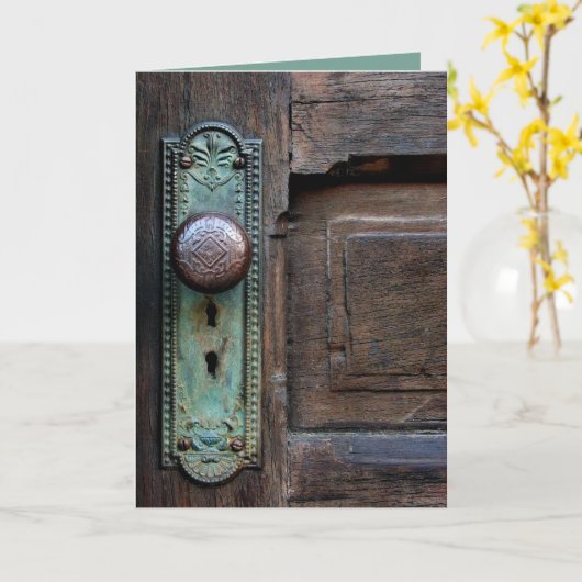 Old Door Knob - Karten (Gelbe Blume)