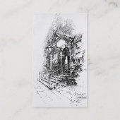 Old Doorway, Lamb Court Print Business Cards Visitenkarte (Rückseite)