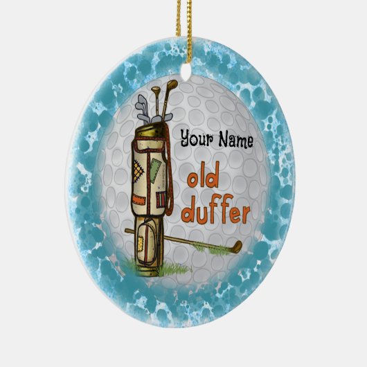 Old Duffer Golf Keramik Ornament (Rechts)