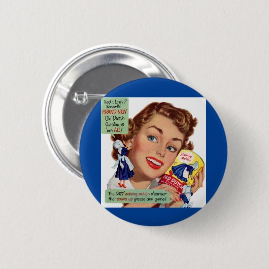 Old Dutch Cleanser Lady Button (Vorne & Hinten)