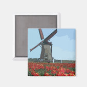 Old Dutch Windmill Magnet (Vorderseite/Rückseite)