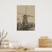 Old Dutch Windmill Poster (Küche)
