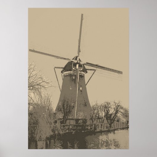 Old Dutch Windmill Poster (Vorne)