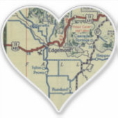 Old Edgemont SD Map Aufkleber (Vorderseite)