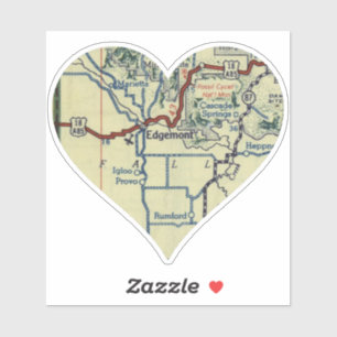 Old Edgemont SD Map Aufkleber