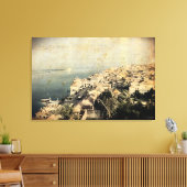 OLD EFFEKT FOTO auf Leinwand des MAGGIORE Sees dru (Insitu (Wohnzimmer))