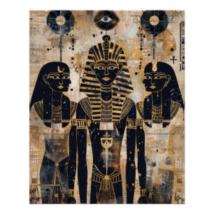 Old Egypt Pharaoh King Court Poster