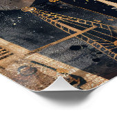 Old Egypt Pharaoh King Court Poster (Ecke)