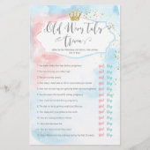 "Old Ehefrauen Tales" Gender Reveal Pink Blue Game (Vorderseite)
