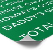 Old Ehefrauen Tales Golf Gender Reveal Party Sign Poster (Ecke)