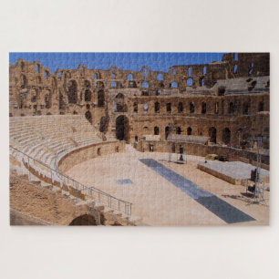 Old El Jem Roman Amphitheater Ruins Tunesien Puzzle