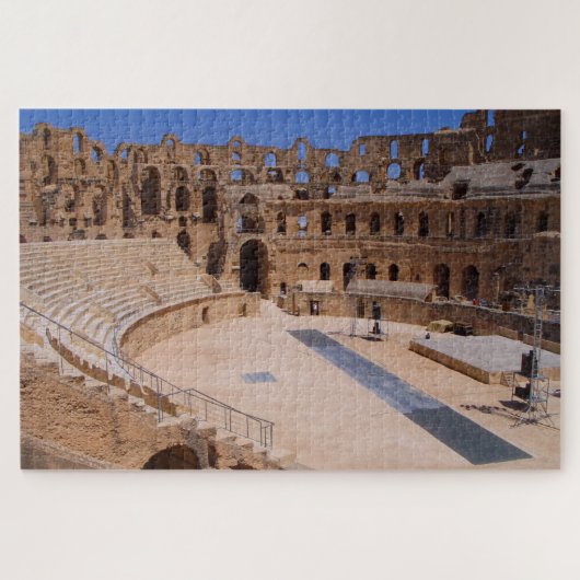 Old El Jem Roman Amphitheater Ruins Tunesien Puzzle (Horizontal)
