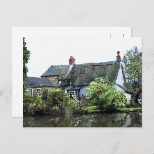 OLD ENGLAND COTTAGE POSTKARTE (Vorne/Hinten)