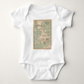 Old England Map Baby Strampler (Vorderseite)