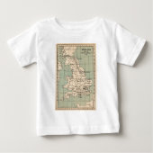 Old England Map Baby T-shirt (Vorderseite)
