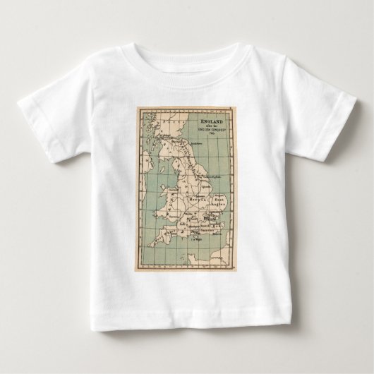 Old England Map Baby T-shirt (Vorderseite)