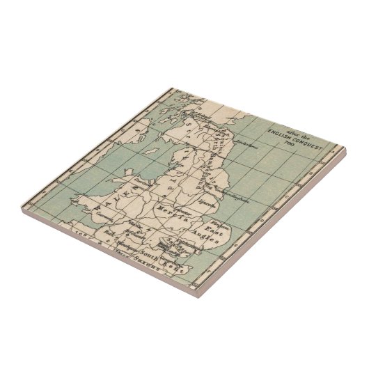 Old England Map Fliese (Seite)