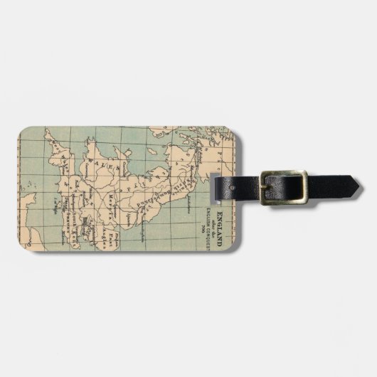 Old England Map Gepäckanhänger (Vorderseite horizontal)