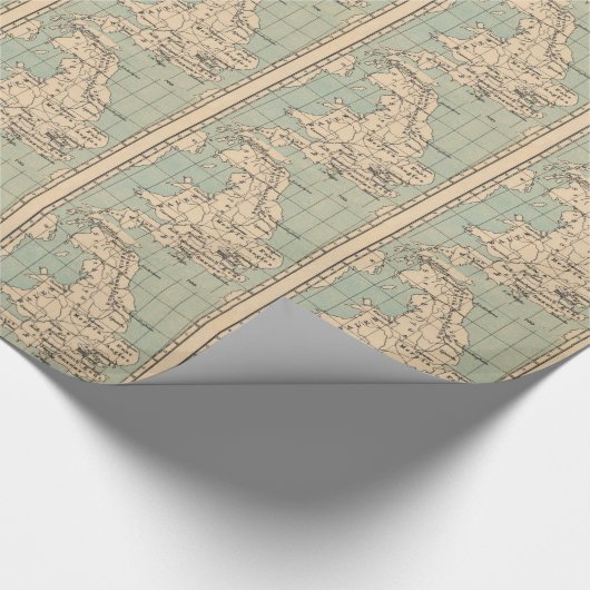 Old England Map Geschenkpapier (Ecke)