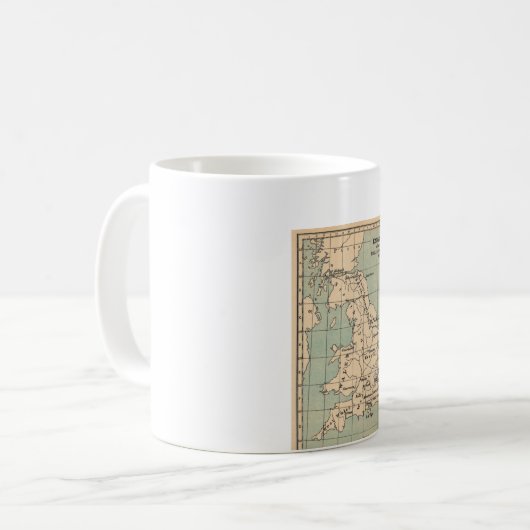 Old England Map Kaffeetasse (Vorderseite Links)