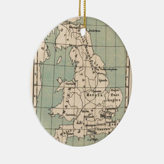 Old England Map Keramik Ornament (Rechts)