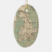 Old England Map Keramikornament (Rechts)