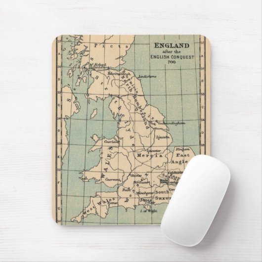 Old England Map Mousepad (Mit Mouse)