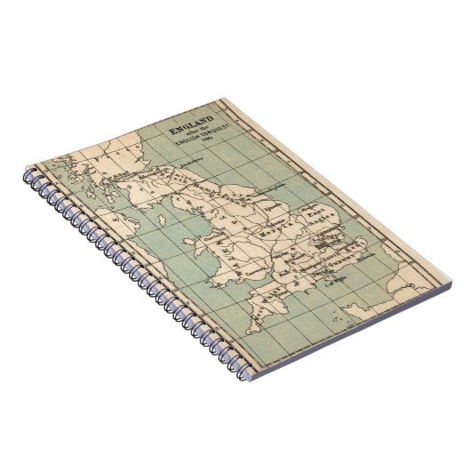 Old England Map Notizblock (Rechte Seite)